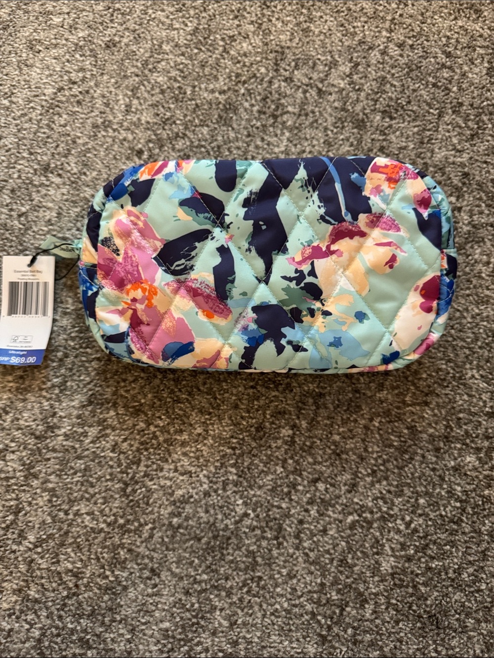 Vera Bradley Quilted Essential Belt Bag floating blossom pattern